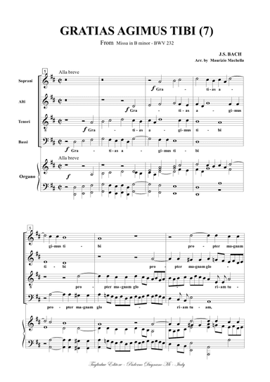 GRATIAS AGIMUS TIBI (7) - From Missa in B minor - BWV 232 (arr. Maurizio Machella.)