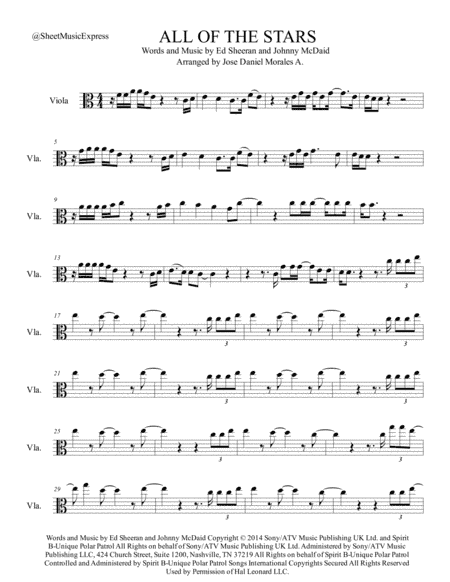 All Of The Stars  from the Motion Picture Soundtrack THE FAULT IN OUR STARS (arr. Jose Daniel Morales A.)