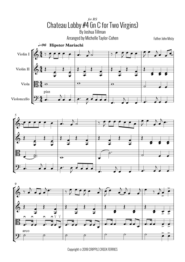 Chateau Lobby # 4 (arr. Michelle Taylor-Cohen)