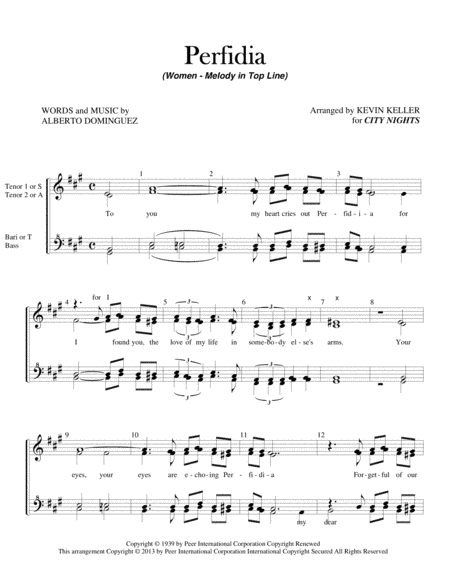 Perfidia (arr. Kevin Keller)