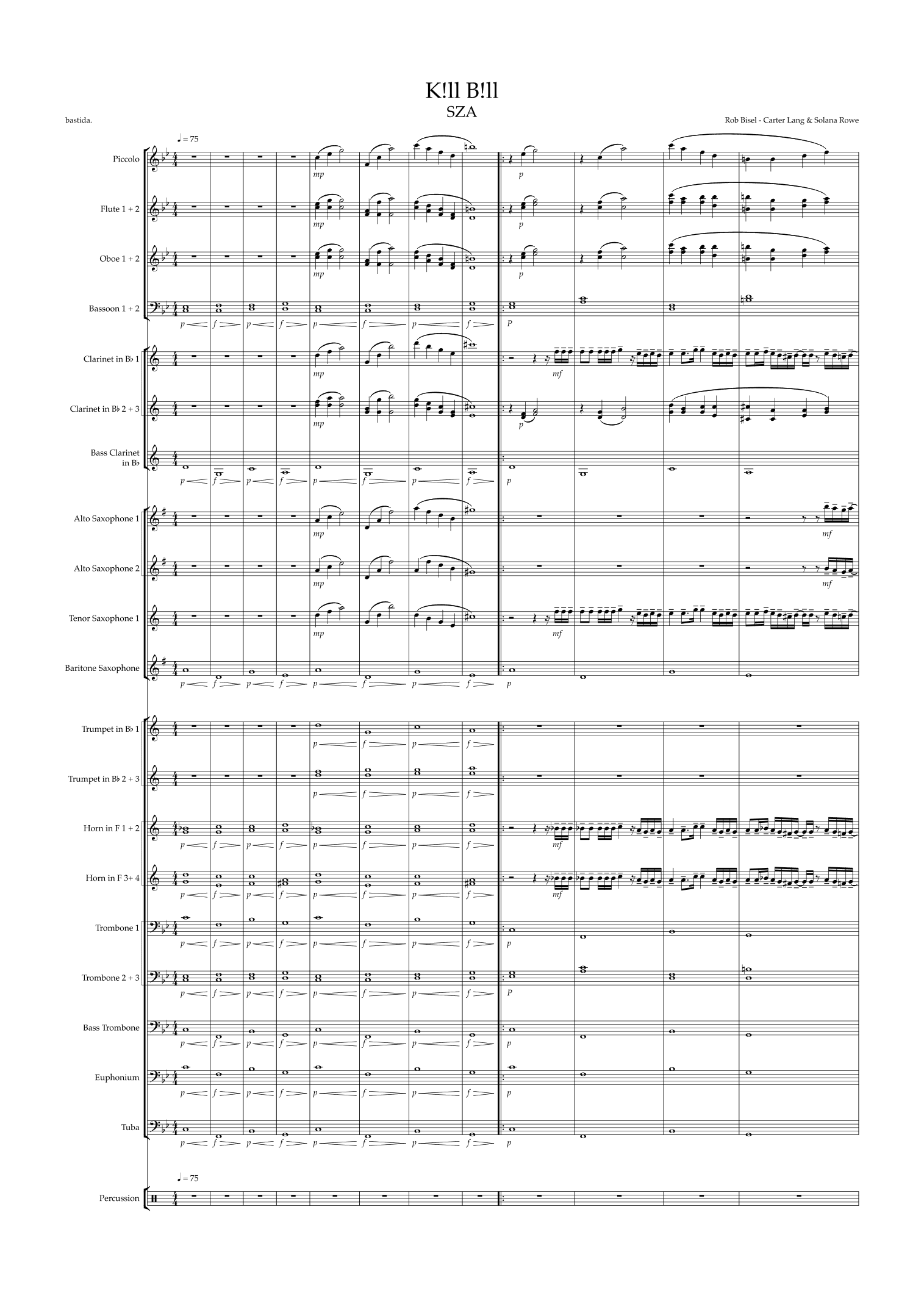 Kill Bill (arr. bastida.)