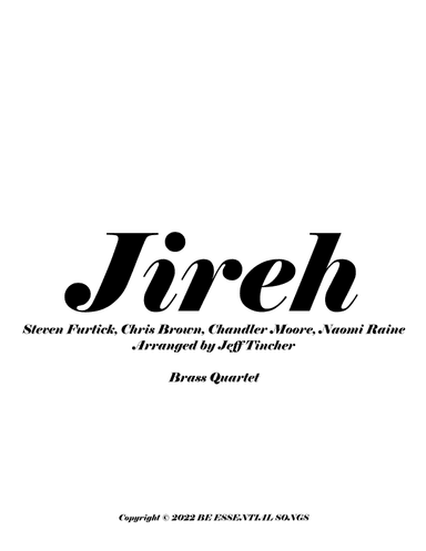 Jireh (arr. Jeff Tincher)