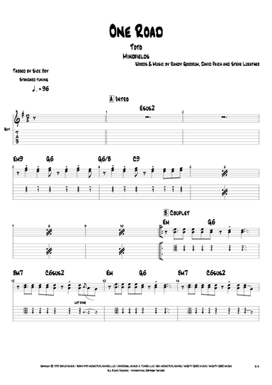 One Road (arr. Sick Boy)