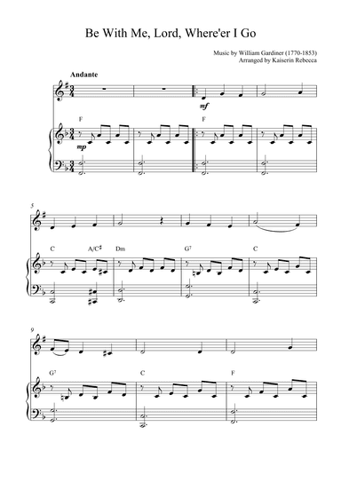 Be With Me, Lord, Where'er I Go (arr. Kaiserin Rebecca)