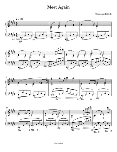 Meet Again: Piano Solo in E Major