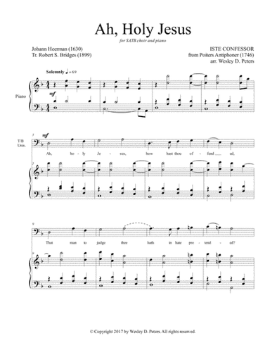 Ah, Holy Jesus (arr. Wesley D. Peters)