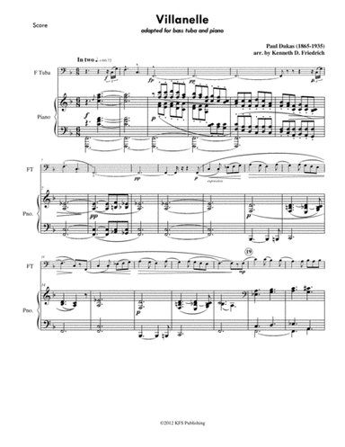 Villanelle (arr. Kenneth D. Friedrich)