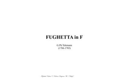 LITTLE FUGUE in F - For organ (arr. Renato Tagliabue)