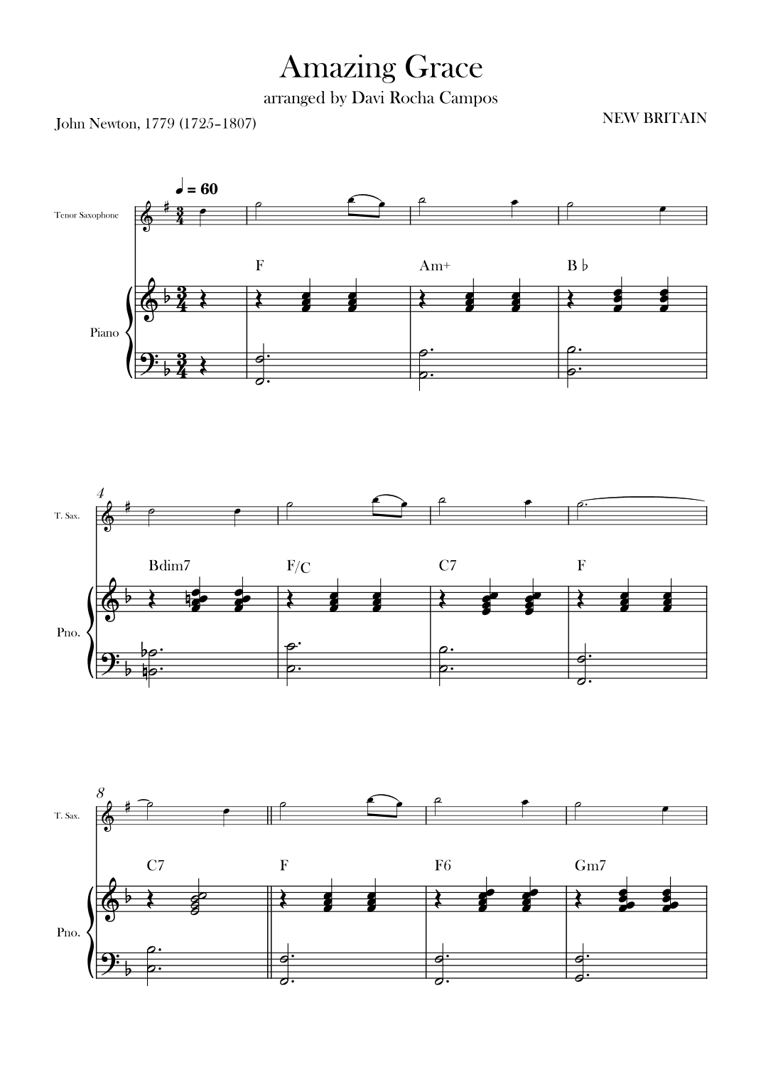 Amazing Grace (arr. Davi Rocha Campos)
