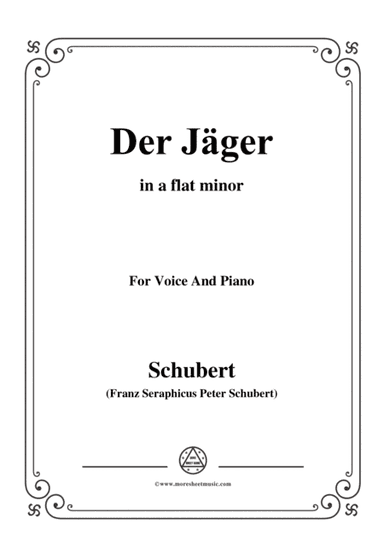 Schubert-Der Jäger,from 'Die Schöne Müllerin',Op.25 No.14,in a flat minor,for Voice&Pno (arr. MSM)