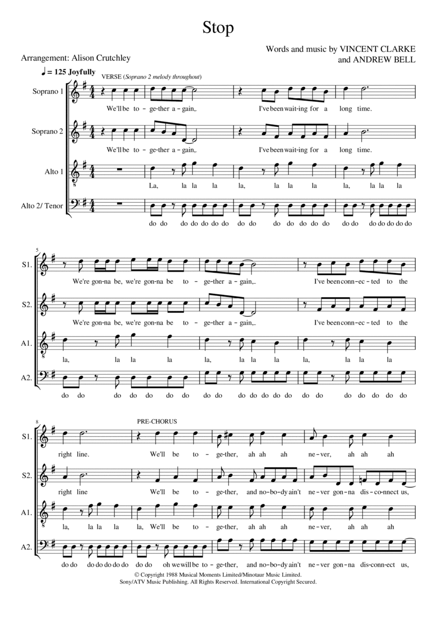 Stop (arr. Alison Crutchley)