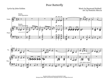 Poor Butterfly (arr. Dominic Meccia)