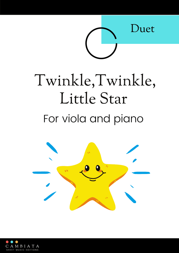 Twinkle,Twinkle, Little Star - For viola (solo) and piano (Easy/Beginner) (arr. Levy Nunes)