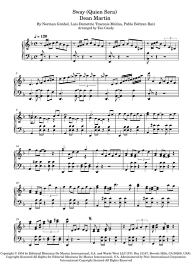 Sway (quien Sera) (arr. Tan Candy)