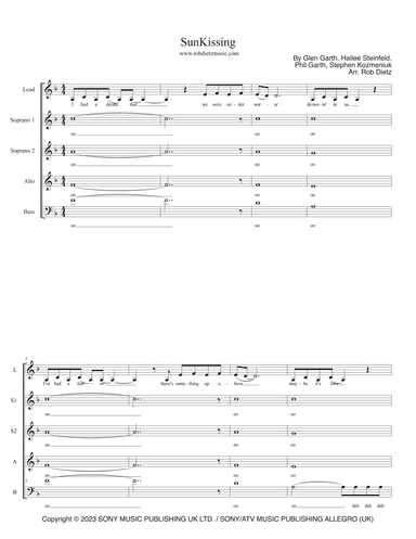 Sunkissing (arr. Rob Dietz)