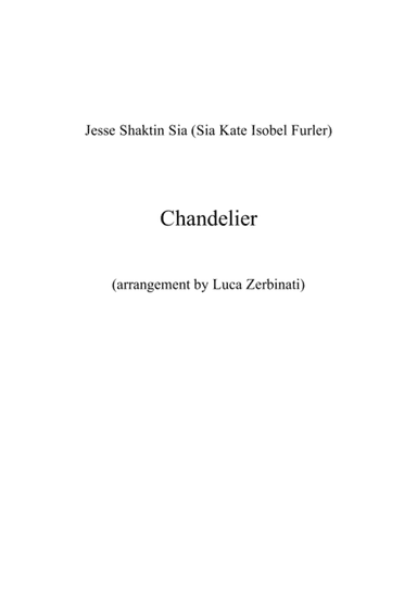 Chandelier (arr. Luca Zerbinati)