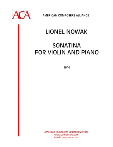 [NowakL] Sonatina for Violin and Piano