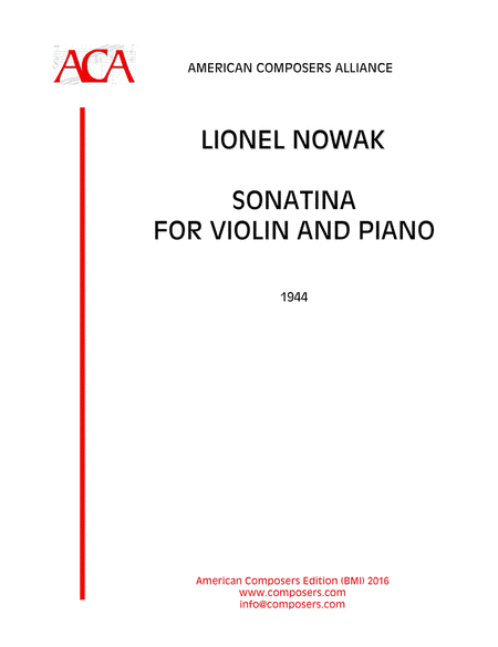[NowakL] Sonatina for Violin and Piano