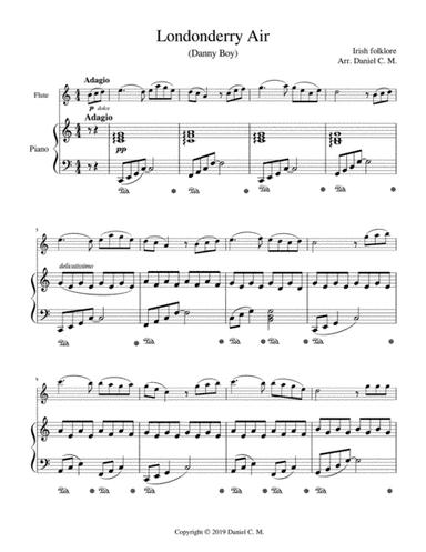 Danny Boy for flute and piano (arr. Daniel C. M.)