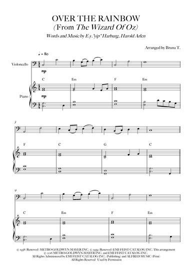 Over The Rainbow (arr. Bruna T.)