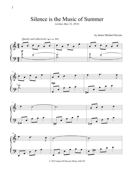 Silence is the Music of Summer