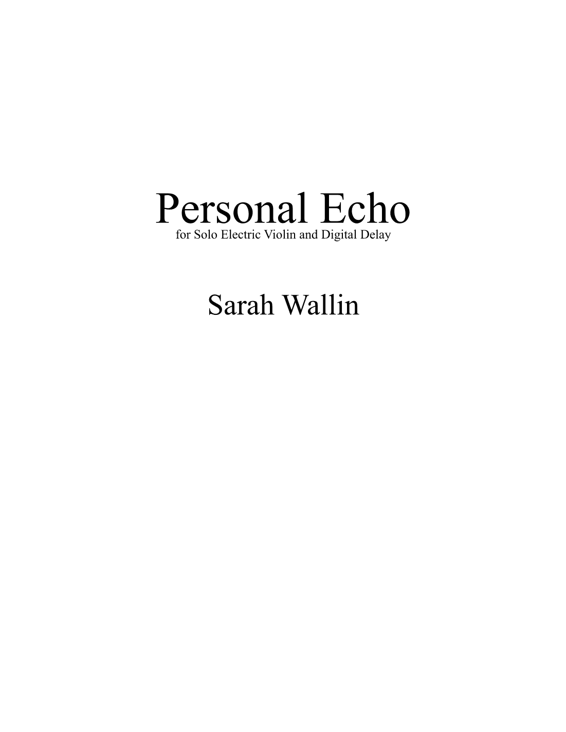 Personal Echo