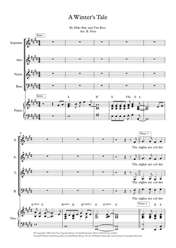 A Winter's Tale (arr. B. Fleet)