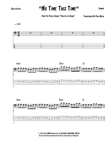 No Time This Time (arr. P Welsh)