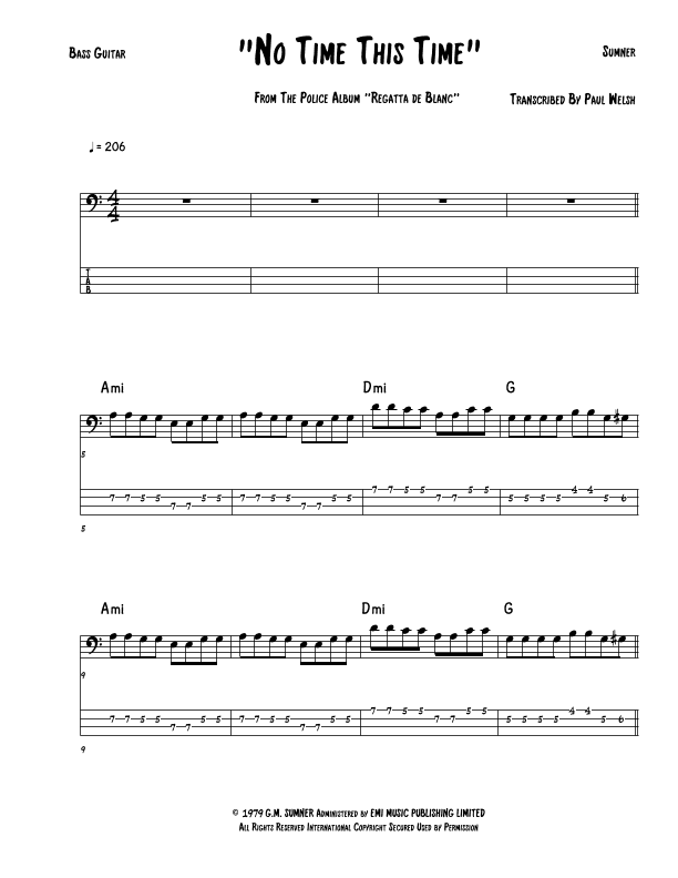 No Time This Time (arr. P Welsh)