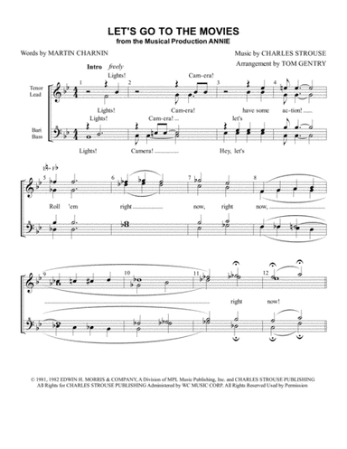 Let's Go To The Movies (arr. Tom Gentry)