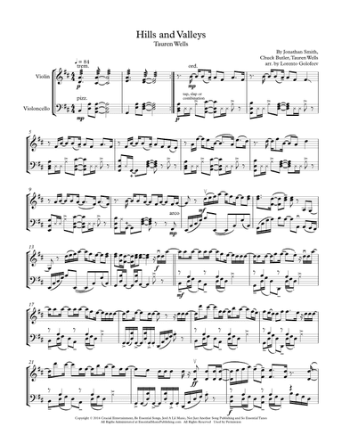 Hills And Valleys (arr. Lorento Golofeev)