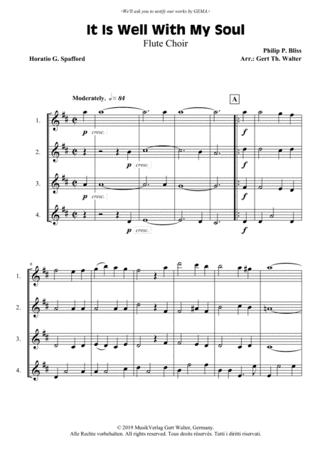 It Is Well With My Soul (arr. Gert Th. Walter)