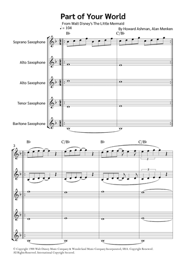 Part Of Your World (reprise) (arr. Jackson Spindler)