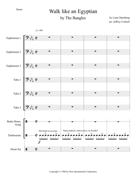 Walk Like An Egyptian (arr. Jeffrey Cottrell)