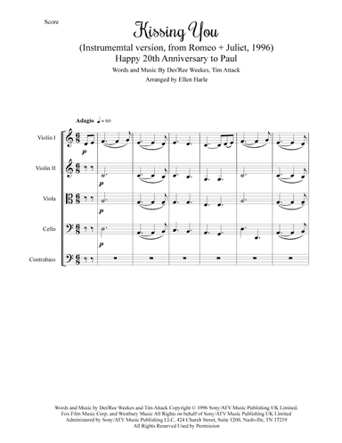 Kissing You (arr. Ellen Harle)
