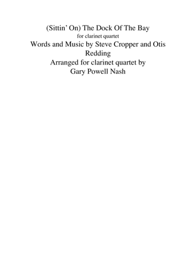 (Sittin' On) The Dock Of The Bay (arr. Gary Powell Nash)