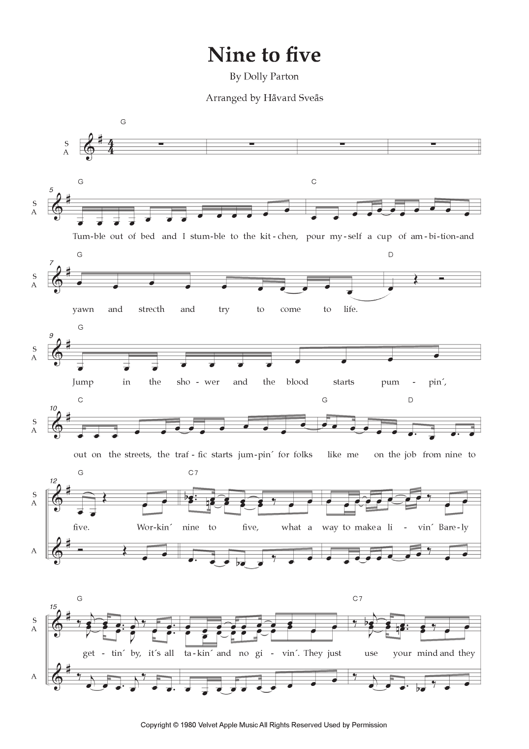 Nine To Five (arr. Håvard Sveås)