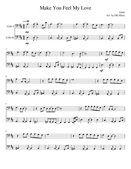 Make You Feel My Love (arr. DK Music)