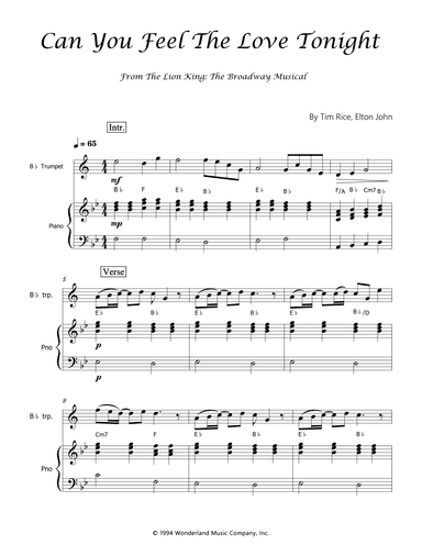 Can You Feel The Love Tonight (arr. Luís Gustavo Rossato)