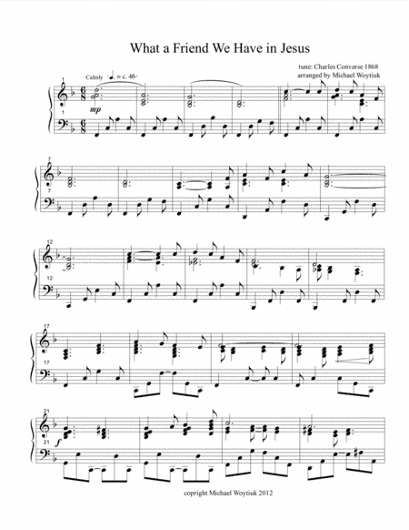 What A Friend We Have in Jesus (arr. Michael Woytiuk)