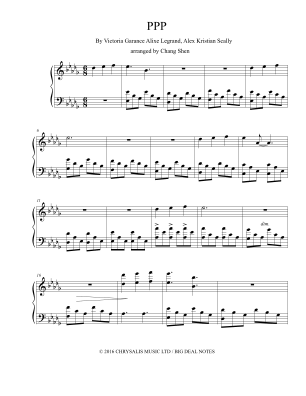 Ppp (arr. Chang Shen)