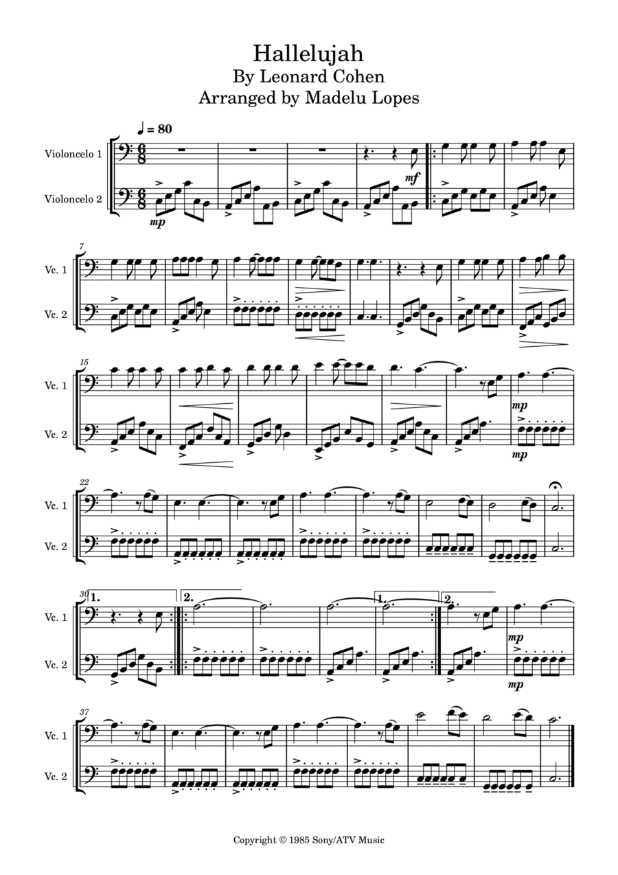 Hallelujah (arr. Madelu Lopes)