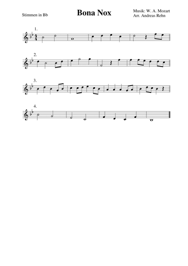 Bona Nox for Mixed Bundle (arr. Andreas Rehn)