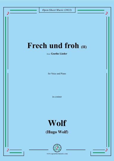 Wolf-Frech und froh II,in a minor,IHW10 No.17 (arr. OSM Press)