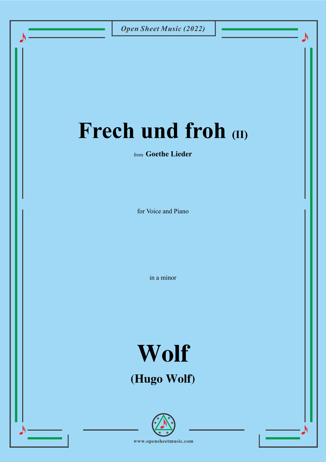 Wolf-Frech und froh II,in a minor,IHW10 No.17 (arr. OSM Press)