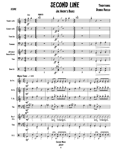 Second Line - Trad. Jazz Combo - New Orleans Brass Band Style (arr. Dennis Ruello)