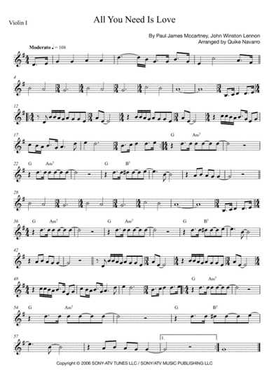 All You Need Is Love (arr. Quike Navarro)
