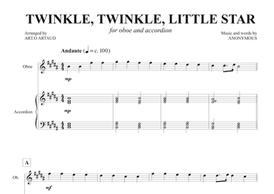 Twinkle Twinkle Little Star (arr. Art.o Artaud)