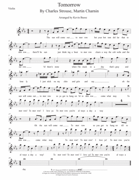 Tomorrow (arr. Kevin Busse)