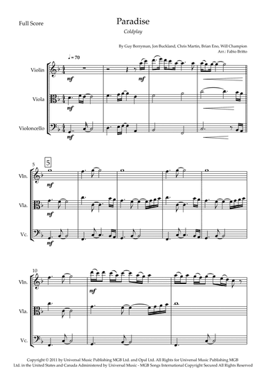 Paradise (arr. Fabio Britto)